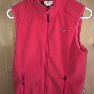 Vineyard Vines Pink Fleece Vest